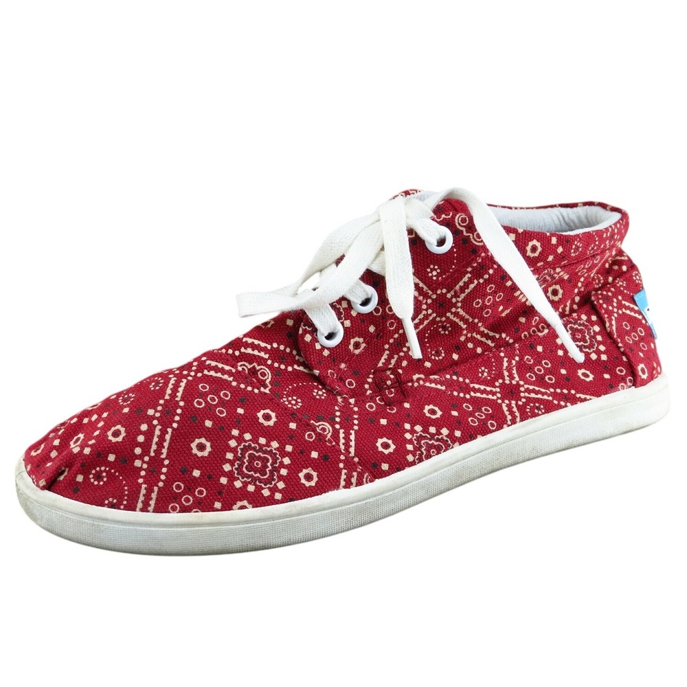 Toms Youth Girls Shoes Size 6 M Red Fashion Sneakers Fabric